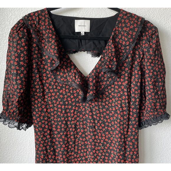 New! Reformation Evra Lace Trim Maxi Dress in Rowan Sz 12 $278 - Picture 3 of 6